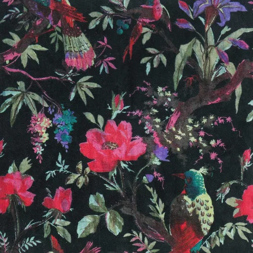 Miniatura 3 de Funda de cojín con flores de terciopelo para sofá, cojín bohemio colorido, con diseño de pájaro, estilo chic bohemio, acento indio, hecho a mano