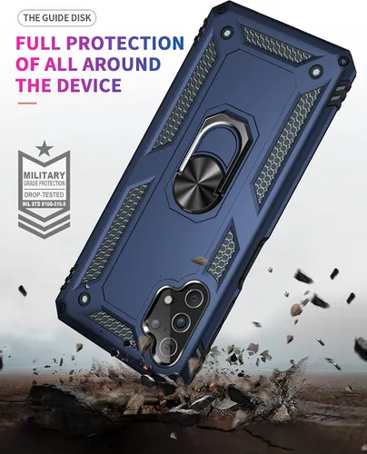 Miniatura 5 de Funda para Samsung Galaxy A32 5G con protector de pantalla, grado militar, probada contra caídas de 16 pies, color azul