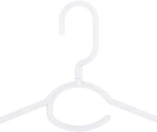 Miniatura 4 de Laundry 360 Percha giratoria para el cuello, paquete de 5 unidades, color blanco