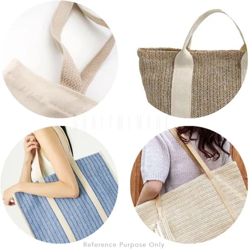 Miniatura 7 de CRAFTMEMORE Correa de poliéster de algodón estilo bohemio de 1.5 pulgadas, correas fuertes para artes, manualidades, correa para bolsa