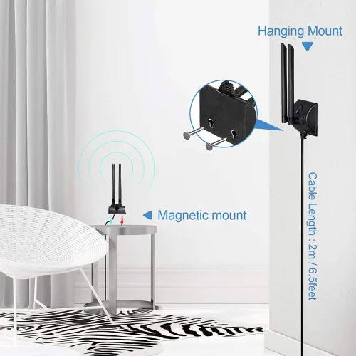Miniatura 5 de Bingfu Antena 4G LTE 6dBi Base Magnética MIMO TS9 Antena compatible con Verizon AT&T T-Mobile Sprint 4G LTE Mobile Hotspot MiFi Router Celular Módem