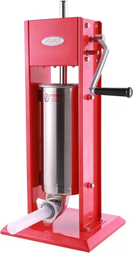 Hakka - Embutidor de salchichas de 11 libras/5 L, dos velocidades de llenado de acero pintado en aerosol vertical 7-11 libras
