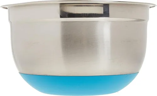 Miniatura 2 de ExcelSteel Cuenco de mezcla de acero inoxidable de 3 cuartos de galón con base antideslizante