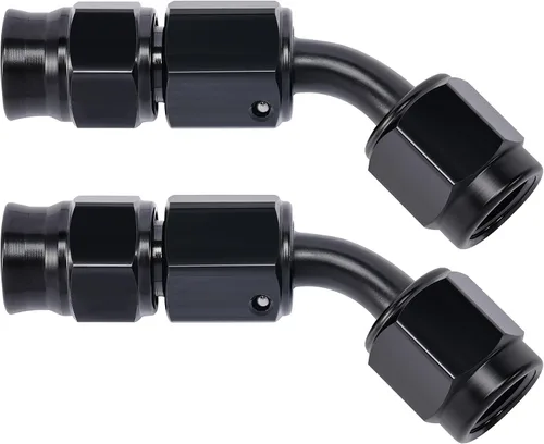 Miniatura 22 de EVIL ENERGY 6AN PTFE montaje extremo manguera montaje 180 grados negro para manguera de PTFE solamente 2PCS