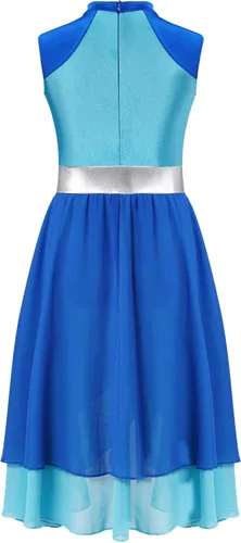 Miniatura 127 de CHICTRY Vestido de baile lírico sin mangas asimétrico para niñas, disfraz de adoración litúrgica contemporánea