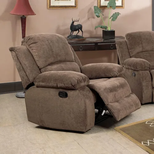 Miniatura 9 de Juego de muebles de sala de estar de cuero reconstituido con sofá reclinable, juego de sofá reclinable, silla de dos cuerpos, juegos de muebles
