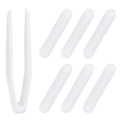 Miniatura 18 de PATIKIL Barra agitadora magnética, 0.394 x 0.236 pulgadas, 6 piezas de PTFE magnético, barra mezcladora magnética para vaso de precipitados de fondo