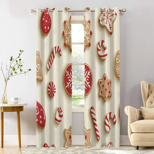 Miniatura 39 de Shrahala Cortinas de nivel de chakras con mandala beige para ventanas de cocina, paneles de cortina de ventana de mandala multicapa de poliéster