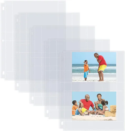 Miniatura 9 de Better Office Products Hojas de repuesto para álbum de fotos, 4 x 6 pulgadas, pesadas, de 3 anillos transparentes de diamante, 400 fotos en total