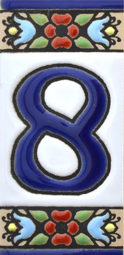 Miniatura 10 de Letras de casa de 3 pulgadas. Azulejos de letras de casa pintados a mano para letreros, direcciones y nombres. Números de dirección para casas.