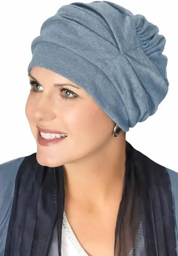 Miniatura 16 de Trinity Turbante 100% algodón - ¡3 estilos en uno! Sombreros encorvados para quimioterapia, para pacientes con cáncer.