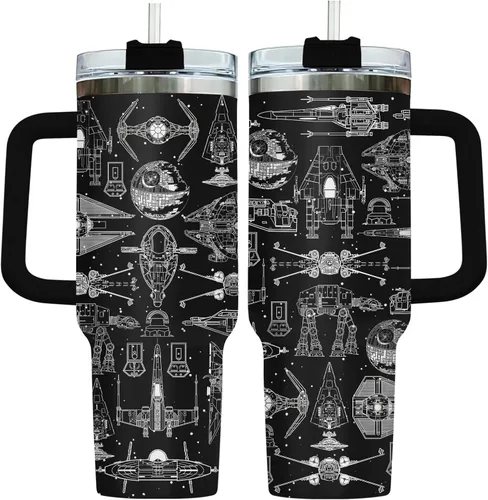 Miniatura 11 de 34HD Regalos de cumpleaños para el Día del Padre, de parte de su hija o hijo, taza de viaje aislada para 50 cumpleaños, clásico de 40 onzas con asa