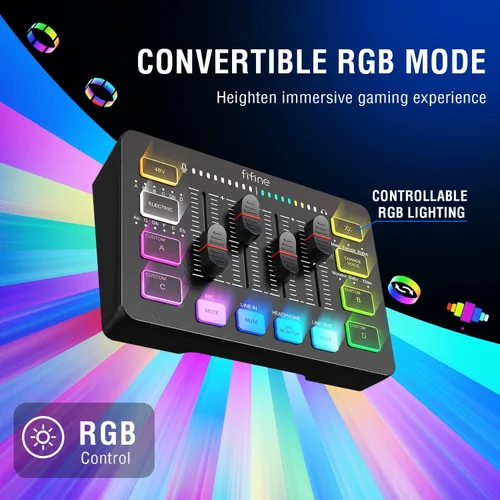 Miniatura 7 de Paquete de equipo de juego FIFINE, set de micrófono de juego dinámico XLR/USB con mezclador de audio para streaming para grabación de podcast, video