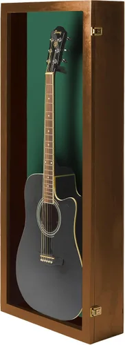 Miniatura 23 de PENNZONI Vitrina de guitarra acústica - Estuche acrílico para guitarra acústica - Soporte de pared para guitarra hecha de marco de madera dura