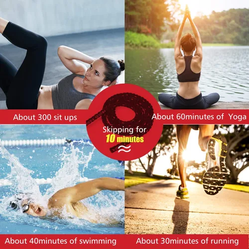 Miniatura 2 de Cuerdas de Salto Pesadas para Fitness 2LB/3LB/5LB, Cuerda de Salto Pesada para Adultos, Cuerda de Ejercicio para Hombres y Mujeres, Entrenamiento