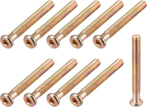 Miniatura 10 de METALLIXITY Tornillos de máquina de cabeza hexagonal (M6 x 2.559 in), 15 unidades, tornillos de media rosca de acero al carbono, para maquinaria