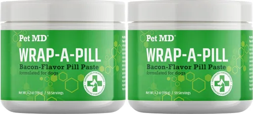 Miniatura 12 de Pet MD Wrap A Pill Paste - Pastilla con sabor a tocino para perros, crea un bolsillo para ocultar pastillas y medicamentos, 59 porciones