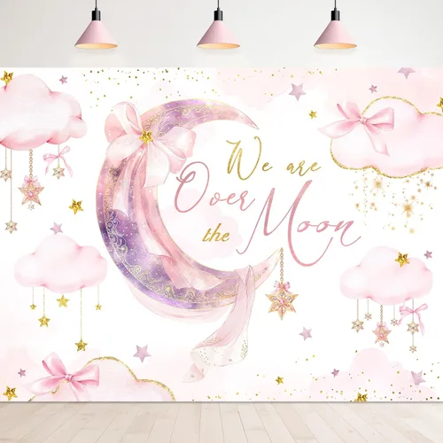 Miniatura 6 de Newsely Telón de fondo azul y rosa para revelación de género, suministros de fiesta, decoraciones de fotografía, fondo de acuarela, oro rosa, 7