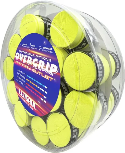 Miniatura 8 de Tacky Overgrips, para tenis, bádminton, pickleball/remo, paquete de 30/60 unidades, agarre antideslizante y absorbente, colorido, cinta de agarre