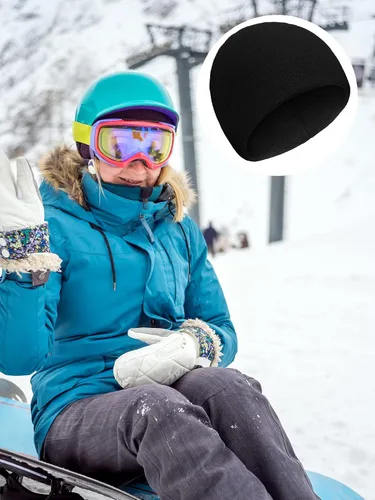 Miniatura 6 de SATINIOR 4 gorros de algodón con diseño de calavera para hombres y mujeres, gorro polar cálido y suave para invierno