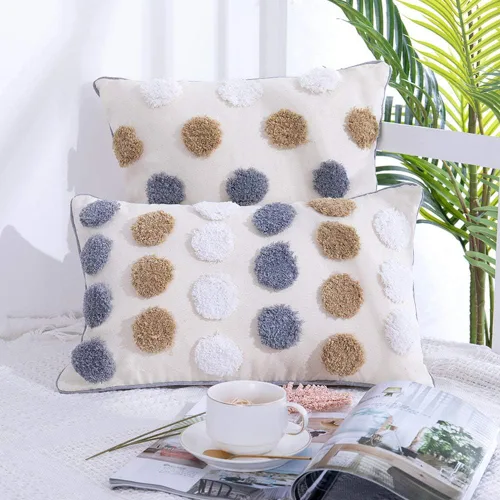 Miniatura 3 de vctops Fundas de almohada decorativas de estilo marroquí, estilo marroquí, estilo bohemio, tejidas, cuadradas, para cama, sala de estar, sofá