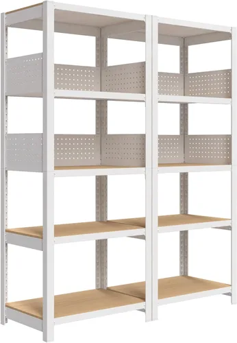 Miniatura 20 de HOMEDANT - Estantería de garaje de 5 niveles de 47.7" de ancho profundo, estante de almacenamiento ajustable de metal resistente, estantes de pie
