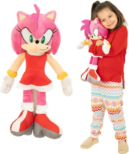 Miniatura 7 de Sonic The Hedgehog Anime Knuckles The Echidna - Almohada de peluche para niños, súper suave y acogedora, 18.50 pulgadas de alto, (producto oficial)