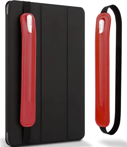 Miniatura 9 de Goospery Soporte para lápices compatible con Apple Pencil (1ª y 2ª generación) Funda de piel sintética, accesorios de bolsillo, banda elástica, Negro