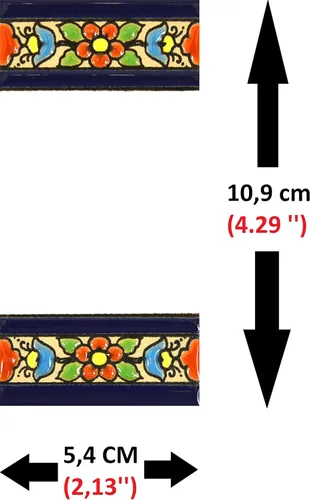 Miniatura 2 de Letras y números de casa de 4 pulgadas. Azulejos de cerámica pintados a mano para letreros, direcciones y nombres. Números de dirección para casas.