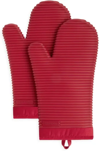 Miniatura 27 de KITCHENAID Juego de 2 guantes de horno de silicona suave acanalados, 7.5 x 13 pulgadas, color pistacho