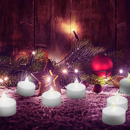 Miniatura 4 de Velas LED sin llama de luz de té: paquete de 24 con control remoto, duración de más de 400 horas, velas LED con batería para decoración del hogar