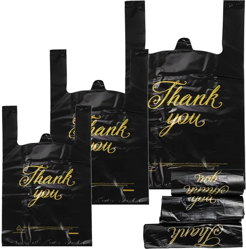 Miniatura 3 de Zonon 400 bolsas de compras de agradecimiento a granel para pequeñas empresas con asas en 3 tamaños, 10 x 16.5 pulgadas, 11.4 x 21 pulgadas, 13.8 x