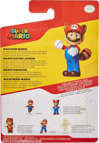 Miniatura 7 de Super Mario Racoon Mario Figura de acción coleccionable de 2.5