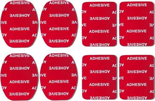 8 almohadillas adhesivas adhesivas para GoPro Base Plana Curvada para Casco, Kits de Repuesto de Cintas Adhesivas de Doble Cara para GoPro Hero 10,