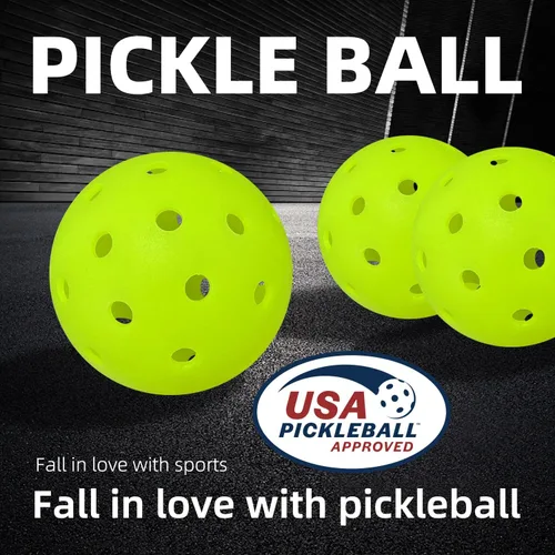 Miniatura 6 de Pickleball Balls Crack-Resistant 40 Holes Outdoor & Indoor Pickle Balls High Bounce, Perfectly Balanced Pickle Ball for Tournament Play (3pc)