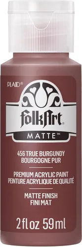 FolkArt 456 - Pintura acrílica en varios colores (2 onzas), color borgoña real (True Burgundy)