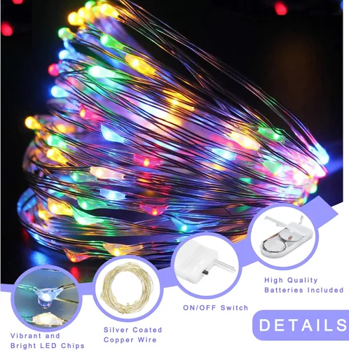 Miniatura 2 de Ostwiki Luces de Hadas a Batería, Paquete de 6 Mini Luces de Cadena, 20 LED 7 pies Luces Centelleantes de Luciérnaga Estrelladas para Manualidades