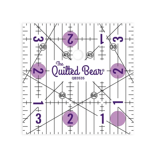 Miniatura 24 de The Quilted Bear Reglas de Acolchado - Regla de Acolchado de Acrílico Transparente Antideslizante, Patchwork y Costura con Líneas Negras Claras