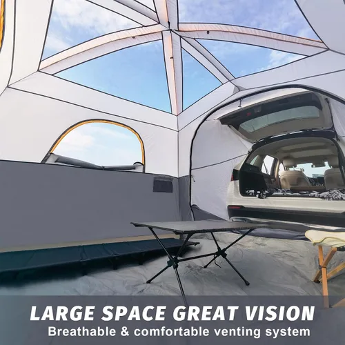 Miniatura 4 de UNP Tienda de campaña SUV para acampar, tienda de campaña SUV para 6 personas con portón trasero - fácil instalación con sobretecho, 10'x9'x78in(H)