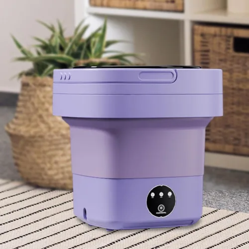 Miniatura 2 de Mini lavadora plegable compacta pequeña lavadora 6.5L lavadora plegable de alta potencia Mini lavadora de ropa portátil para lavandería de viaje