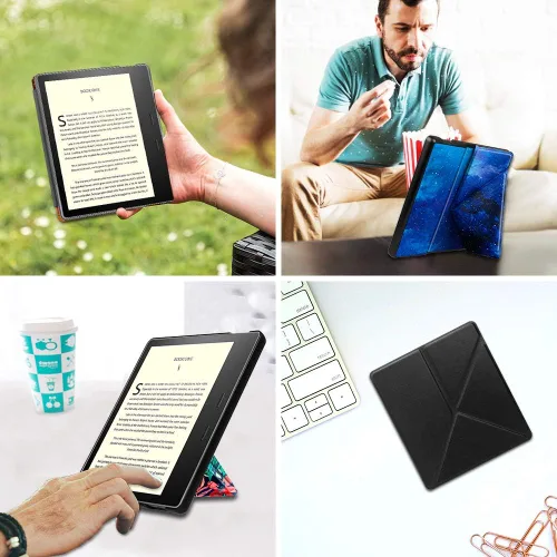 Miniatura 7 de Fintie Funda para Kindle Oasis de 7" (10ª/9ª generación, versión 2019/2017) - Funda de soporte de ajuste delgado compatible con lectura manos libres