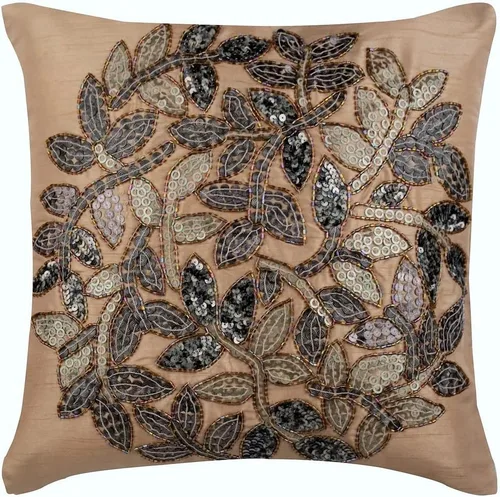 Miniatura 33 de HomeCentric Funda de almohada geométrica beige, 12 x 12 pulgadas, cuadrado de lino y algodón, círculos contemporáneos de Pascua, círculo de la vida