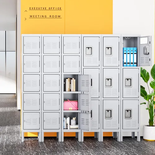 Miniatura 9 de INTERGREAT Casillero de Metal para Escuela Oficina Gimnasio Gabinete de Casillero de Almacenamiento de Metal para Empleados Estudiantes Casillero