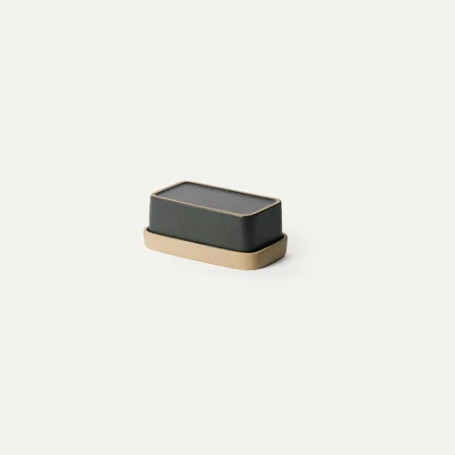 Miniatura 8 de Mora Mantequillera de cerámica dos en uno con tapa, recipiente de mantequilla cubierto para dejar en la encimera, soporte de almacenamiento grande