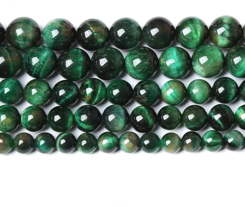 Miniatura 39 de Cuentas de jade verde chino natural, piedras preciosas, cuentas redondas sueltas para hacer joyas, pulsera DIY, collar, 8mm, 45 piezas, 15 pulgadas