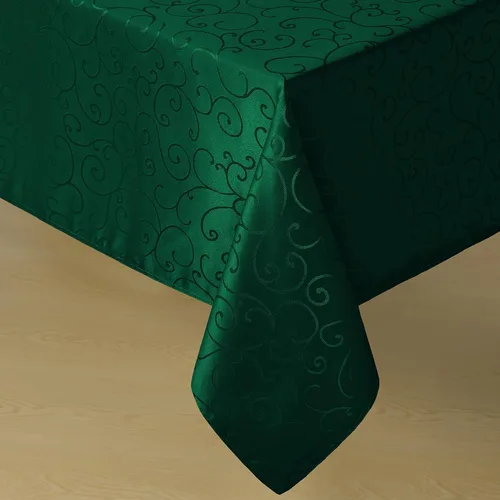 Miniatura 9 de Romanstile Mantel Rectangular de Jacquard, Mantel de Mesa Impermeable Elegante con Patrón Floral Rizado de Damasco, Cubierta de Mesa Decorativa
