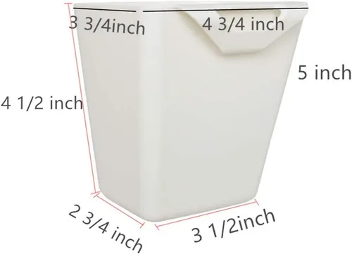 Miniatura 2 de Rikyo Paquete de 4 portavasos colgantes, cesta de almacenamiento de carrito, accesorios para carrito rodante, 4.75 x 4 pulgadas, contenedores