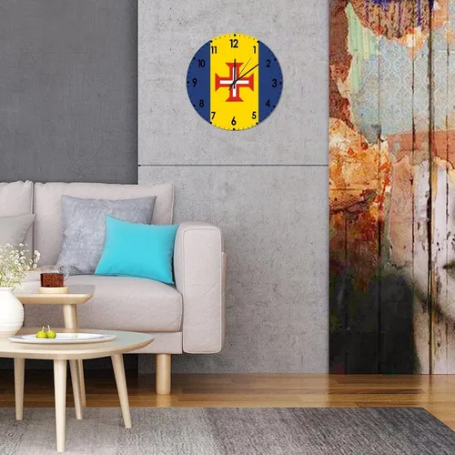 Miniatura 529 de Cheyan Reloj de pared con bandera de Canadá de 12 pulgadas, silencioso, sin tictac, de PVC, funciona con pilas, reloj redondo decorativo, regalo