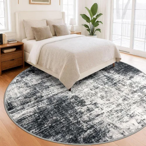 Miniatura 1125 de IOHOUZE Alfombra abstracta lavable de 3 x 12 pies para pasillos, antideslizante para cocina, camino de entrada de lana sintética para interiores