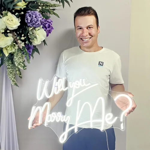 Miniatura 3 de Letrero de neón con interruptor de atenuación, decoración de neón de boda de 12 V, letreros de neón para decoración de pared, luz de neón Will You